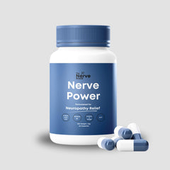 The Nerve Brand Nerve Power tablet pack demonstrating serving size