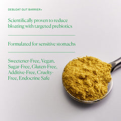 The Nue Co Debloat Gut Barrier+ coconut milk base creating a creamy texture.