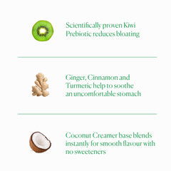 The Nue Co Debloat Gut Barrier+ Reishi mushroom adds gentle adaptogenic notes.