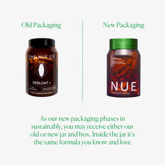 Debloat+ packaging highlighting plant-based gut health and safety
