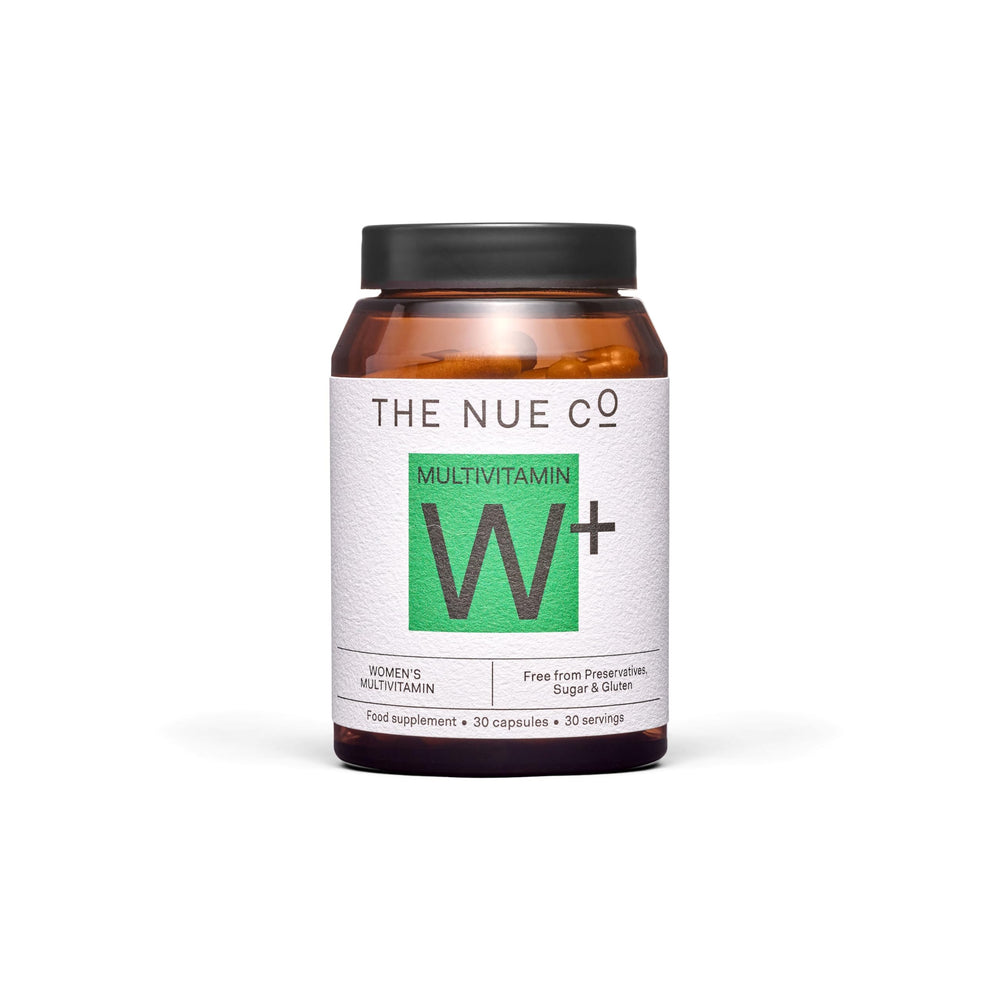 The Nue Co Women's Multivitamin bottle front for daily energy and immunity.