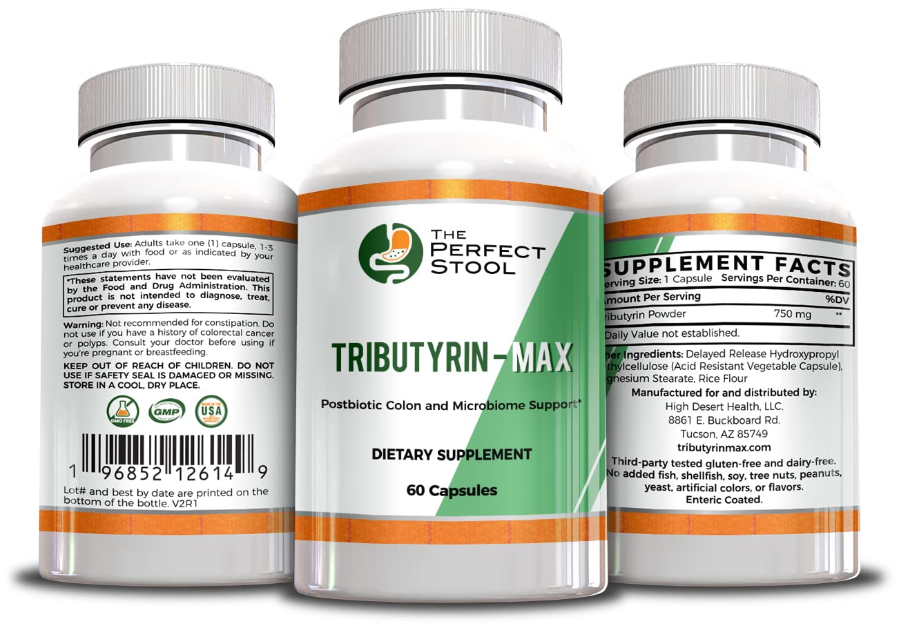 Expert-designed formula from The Perfect Stool in a clinical-looking setting.