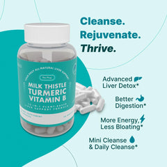 Close-up of The Plug Liver Cleanse label highlighting milk thistle.