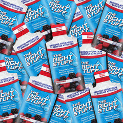 The Right Stuff electrolyte powder dissolving quickly in water for hydration.