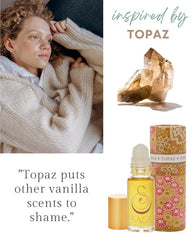 The Sage Lifestyle Topaz Roll-On mango citrus note for bright days.
