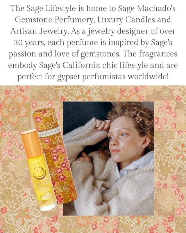 The Sage Lifestyle Topaz Roll-On compact rollerball applicator for easy use.