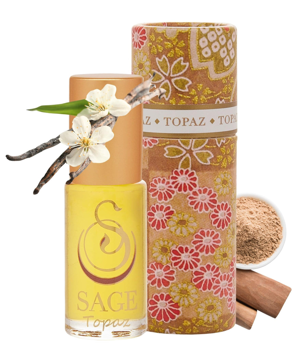 The Sage Lifestyle Topaz Roll-On vanilla perfume for daily wear.