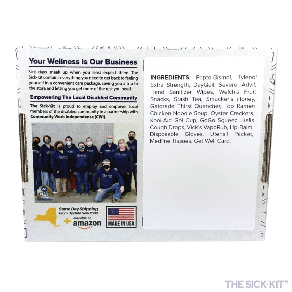 THE SICK-KIT get-well gift ideal for brightening a sick day.
