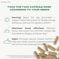 The Simple Fix Cortisol Balance includes Magnesium and Zinc for steady energy.
