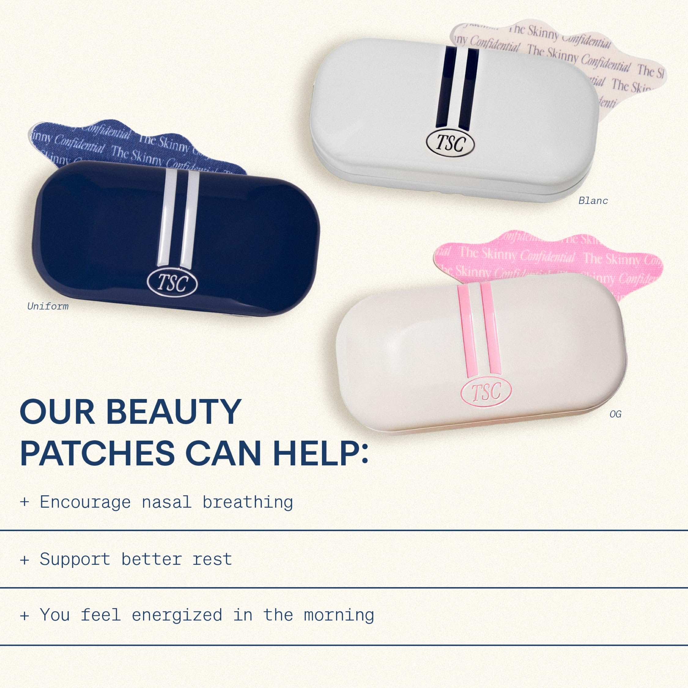 Patch applied to nose bridge demonstrates easy nightly use.