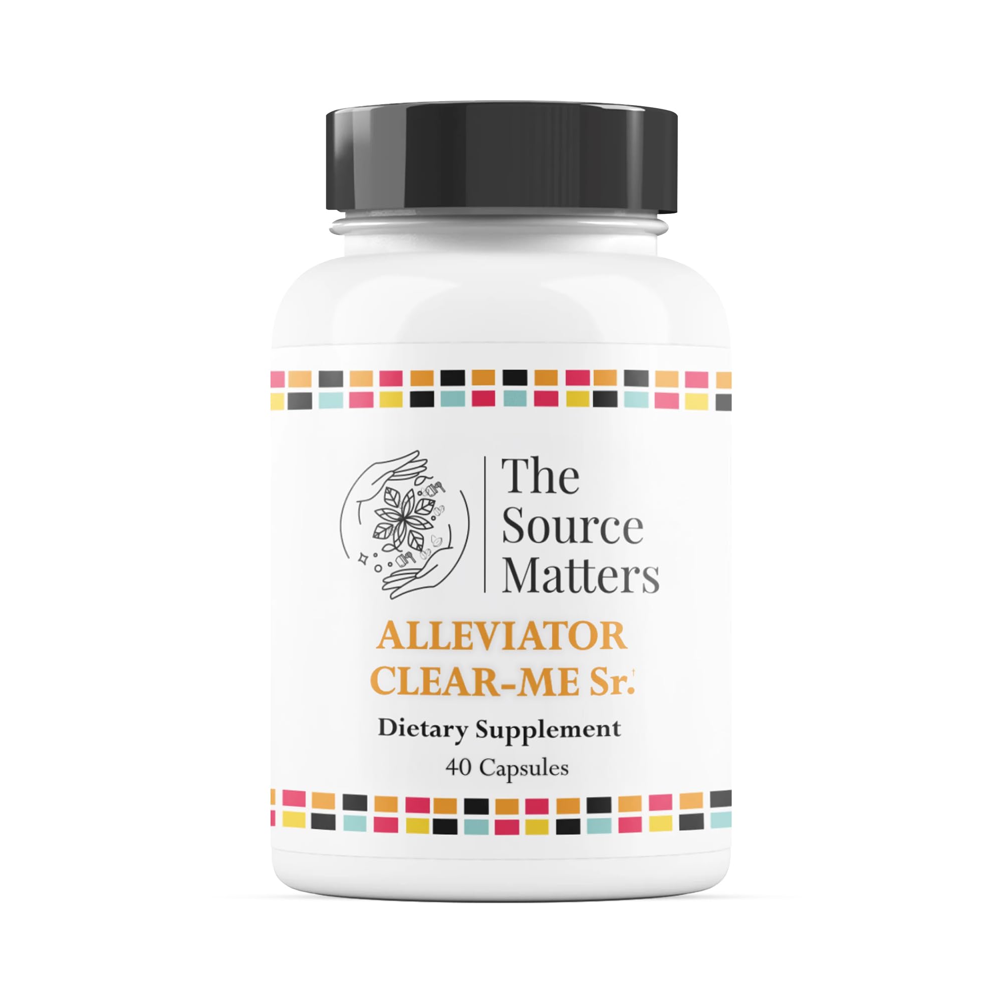 The Source Matters Alleviator Clear-Me SR bottle with easy capsules for seasonal relief