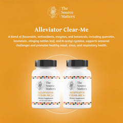 Closeup of Clear-Me SR capsules highlighting compact daily support