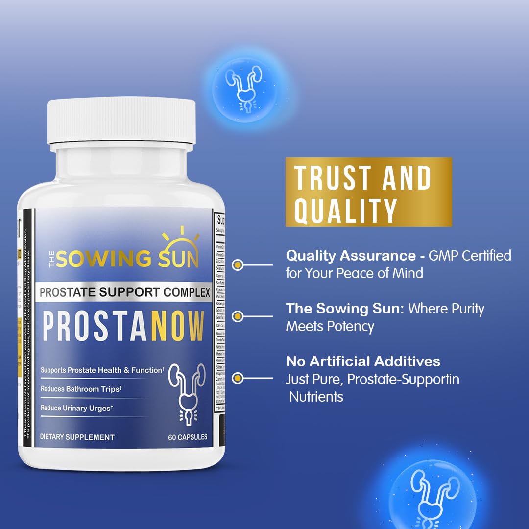 ProstaNow usage scene with bottle in a bathroom.