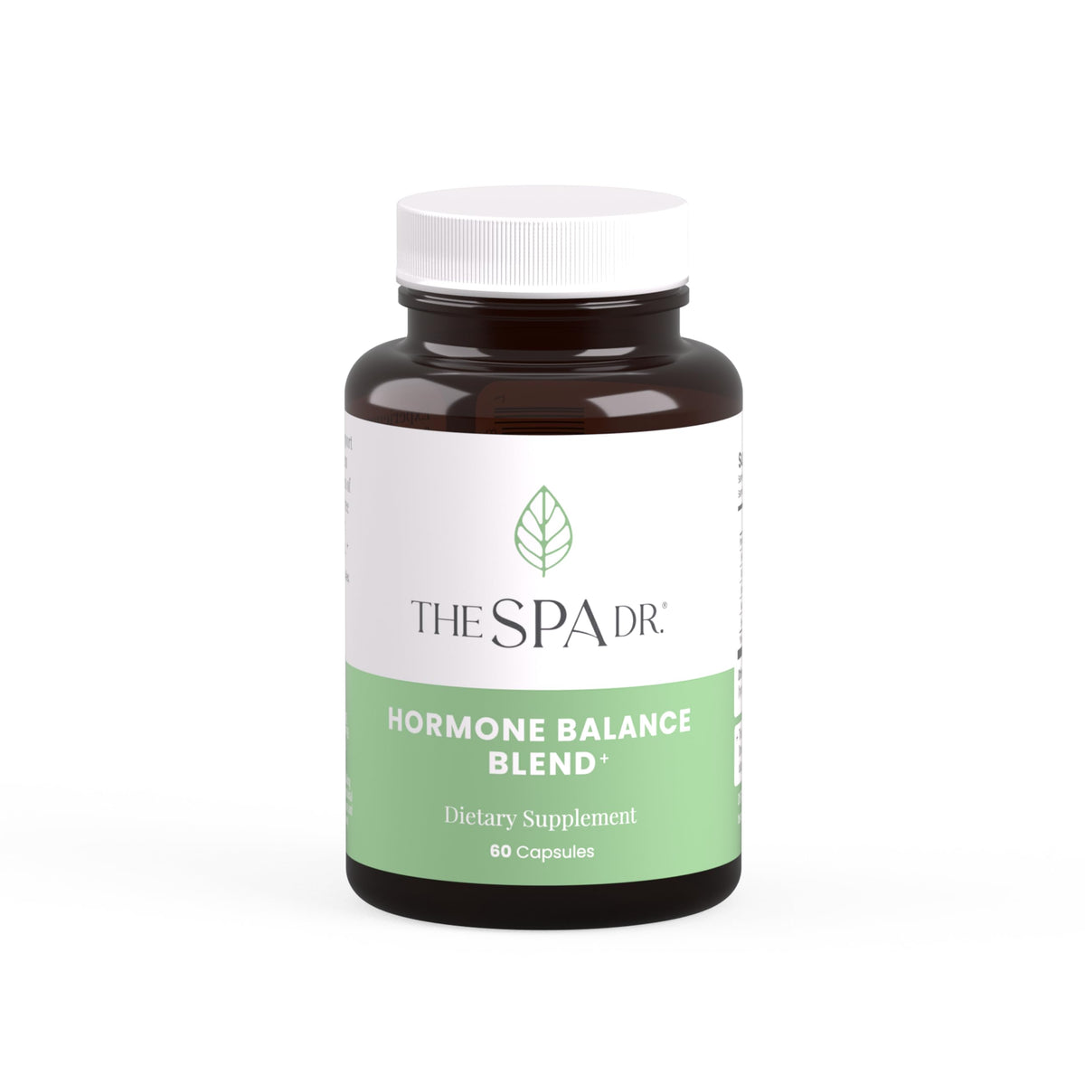The Spa Dr. Hormone Balance bottle close-up for menopause support and daily relief
