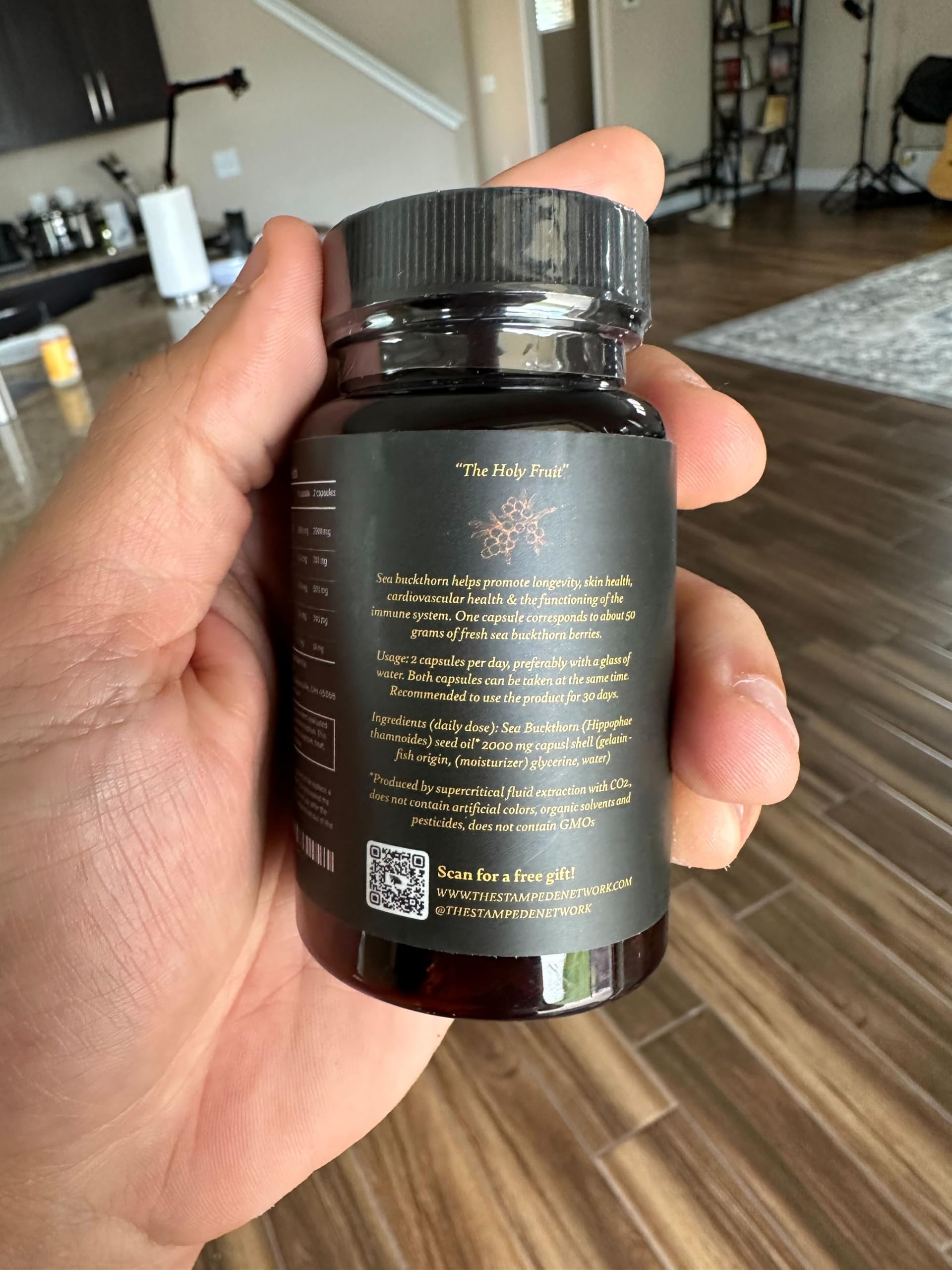 The Stampede Network Immortal Sea Buckthorn capsules convey healthy glow.
