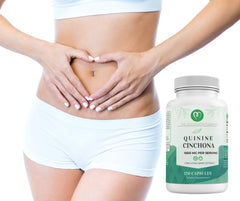 The Supermom Company quinine bottle nutrition facts outline daily value.