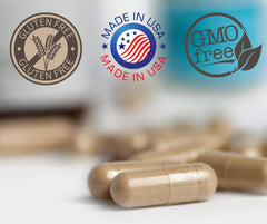 The Supermom Company quinine capsule detail illustrating smooth texture.