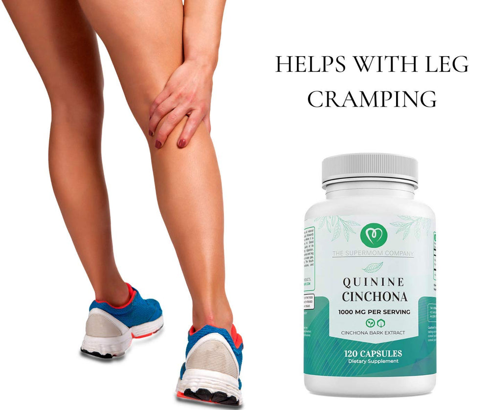 The Supermom Company quinine packaging showcasing non-GMO USA-made claim.