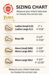 Beveled edges of The Viavi cork heel lift for seamless fit.