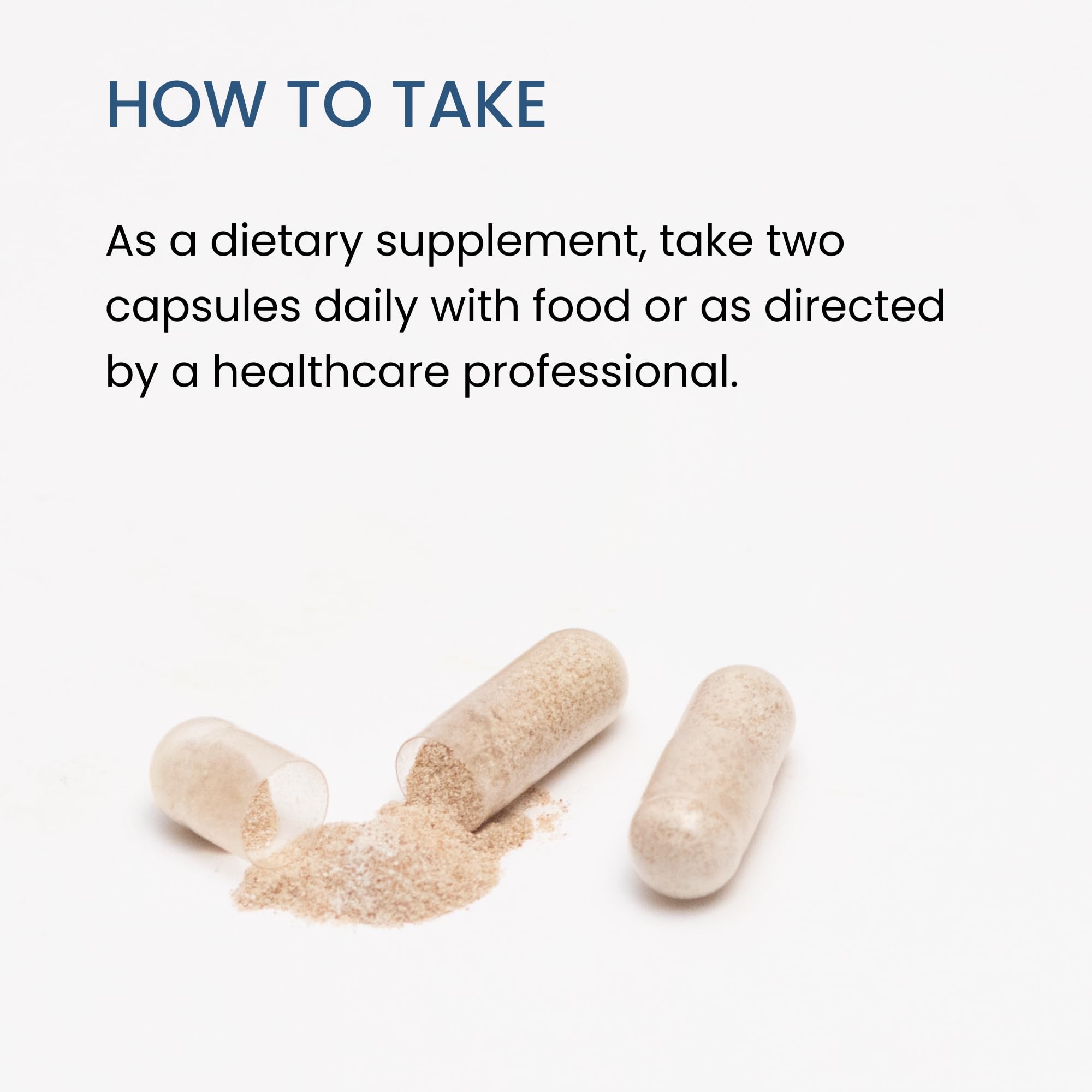 The Wellness Company daily dose concept with two capsules.