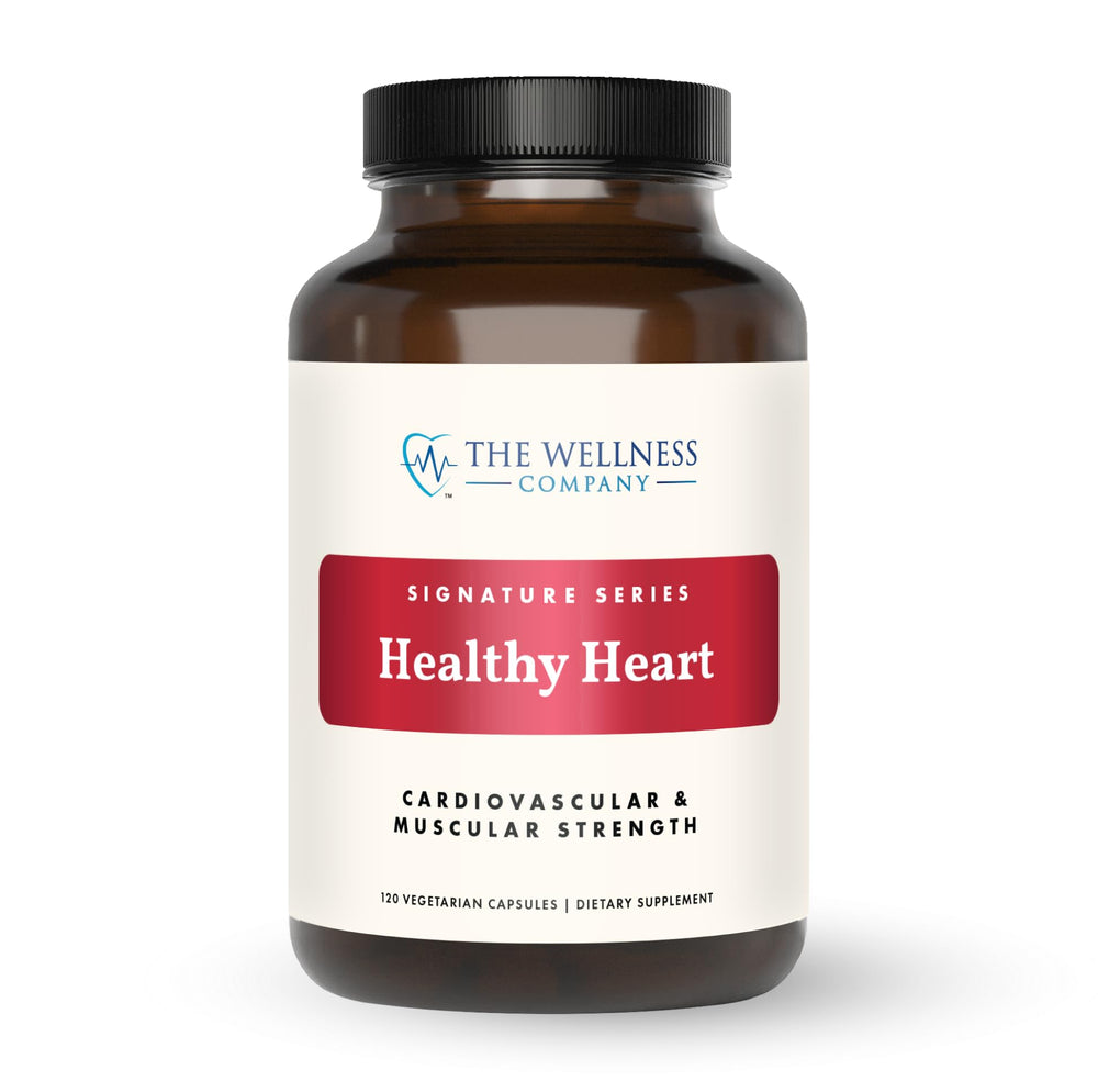 The Wellness Company Healthy Heart bottle front showing packaging for cardiovascular support