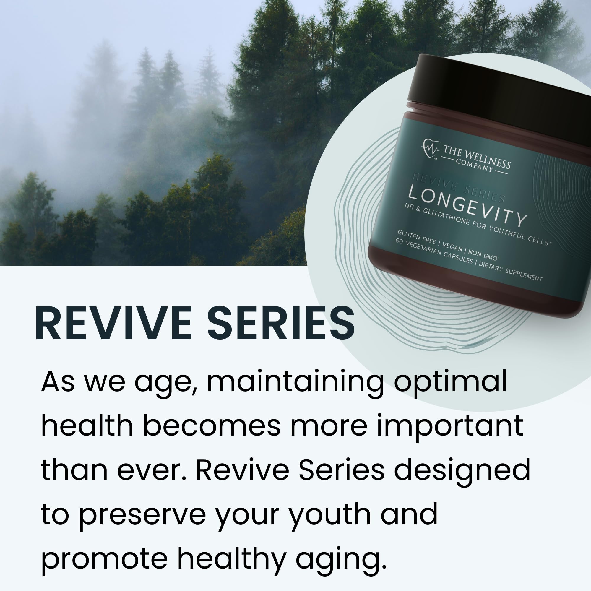 Longevity probiotic capsule with Bifidobacterium 15B CFU for gut balance.