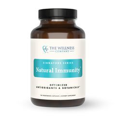 The Wellness Company Natural Immunity bottle front showing 120 capsules for daily use
