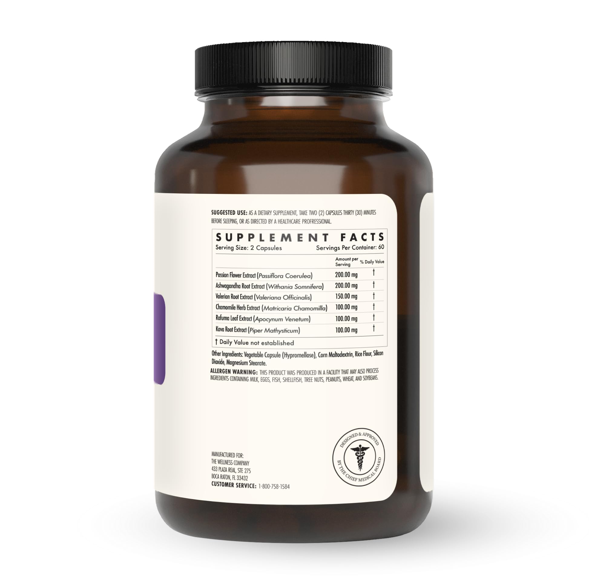 A close-up of Kava, Chamomile and Ashwagandha blend used in Restful Sleep.