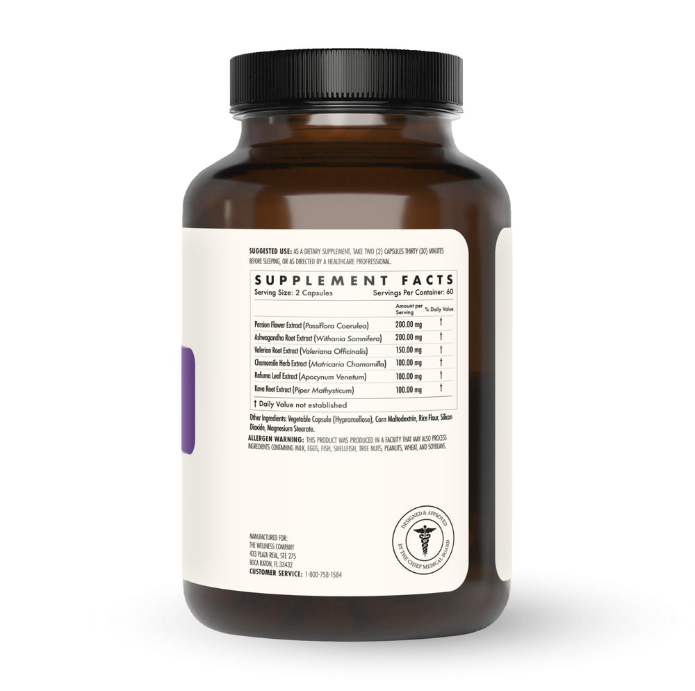 A close-up of Kava, Chamomile and Ashwagandha blend used in Restful Sleep.