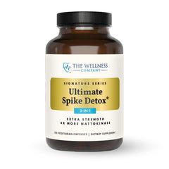 The Wellness Company Ultimate Spike Detox bottle front, supporting daily wellness choices.