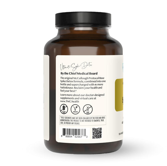 The Wellness Company Ultimate Spike Detox capsules close-up, convenient daily support.