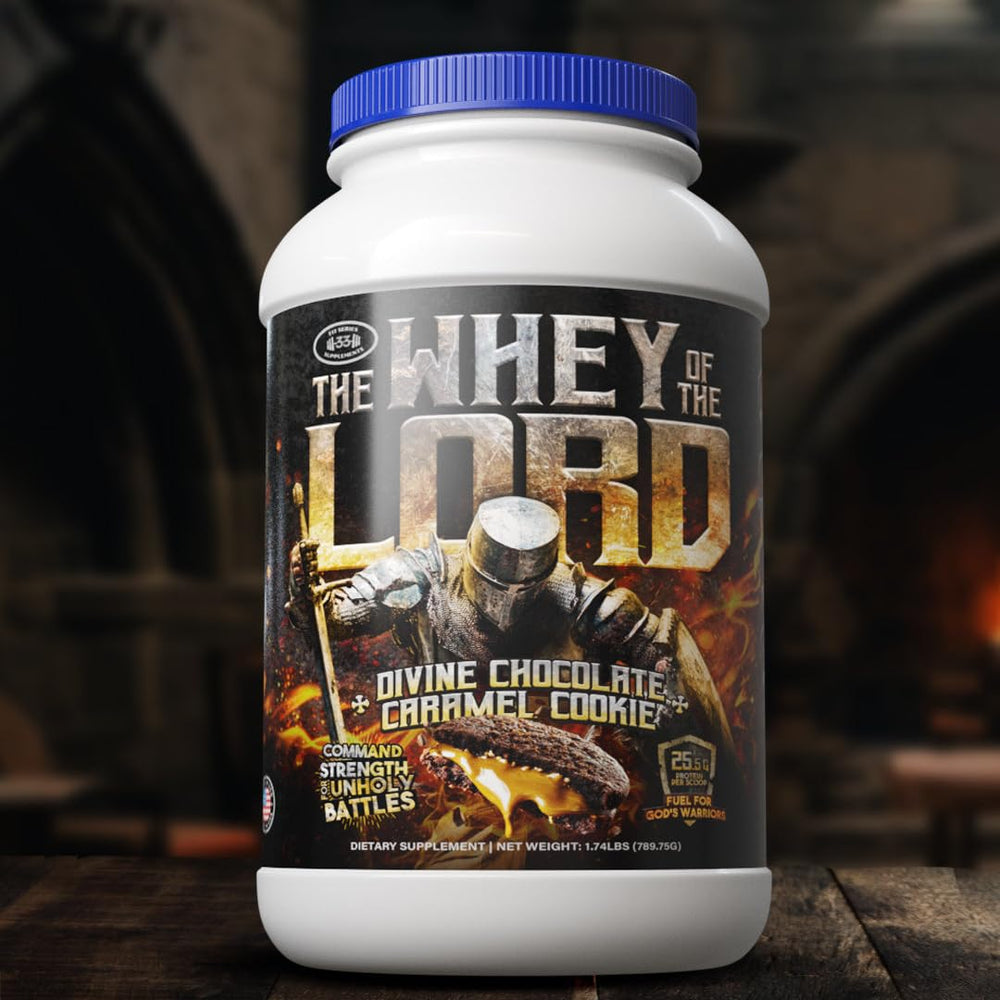 The Whey of The Lord scoop measures precise servings for daily use.