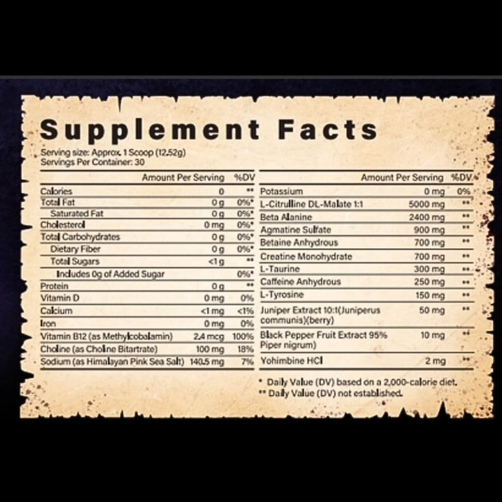Closeup of Holy Power powder tub highlighting premium ingredients for smooth mixing.