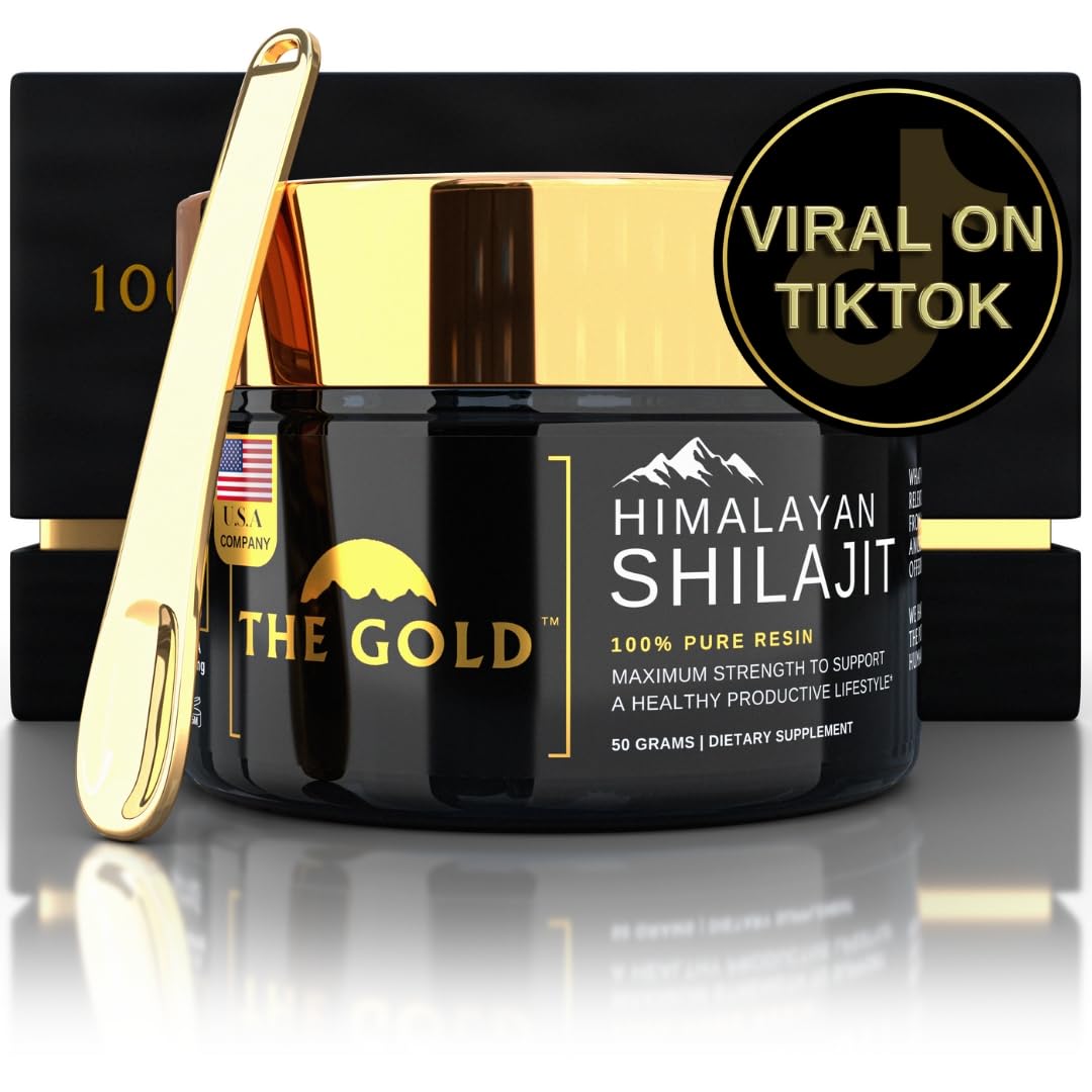 THEGOLD Shilajit Resin bottle pour for easy daily dosing and rituals