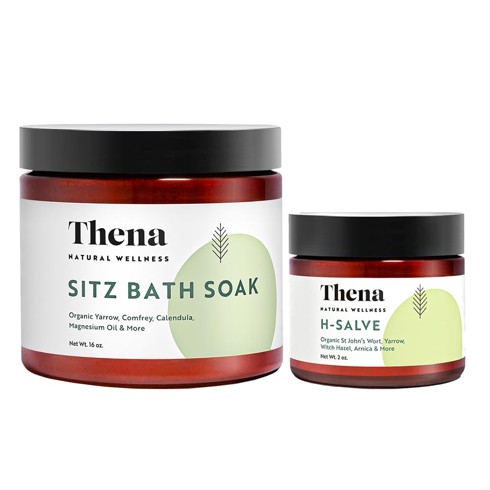 THENA Sitz Bath Soak bottle shown for postpartum comfort and cleansing