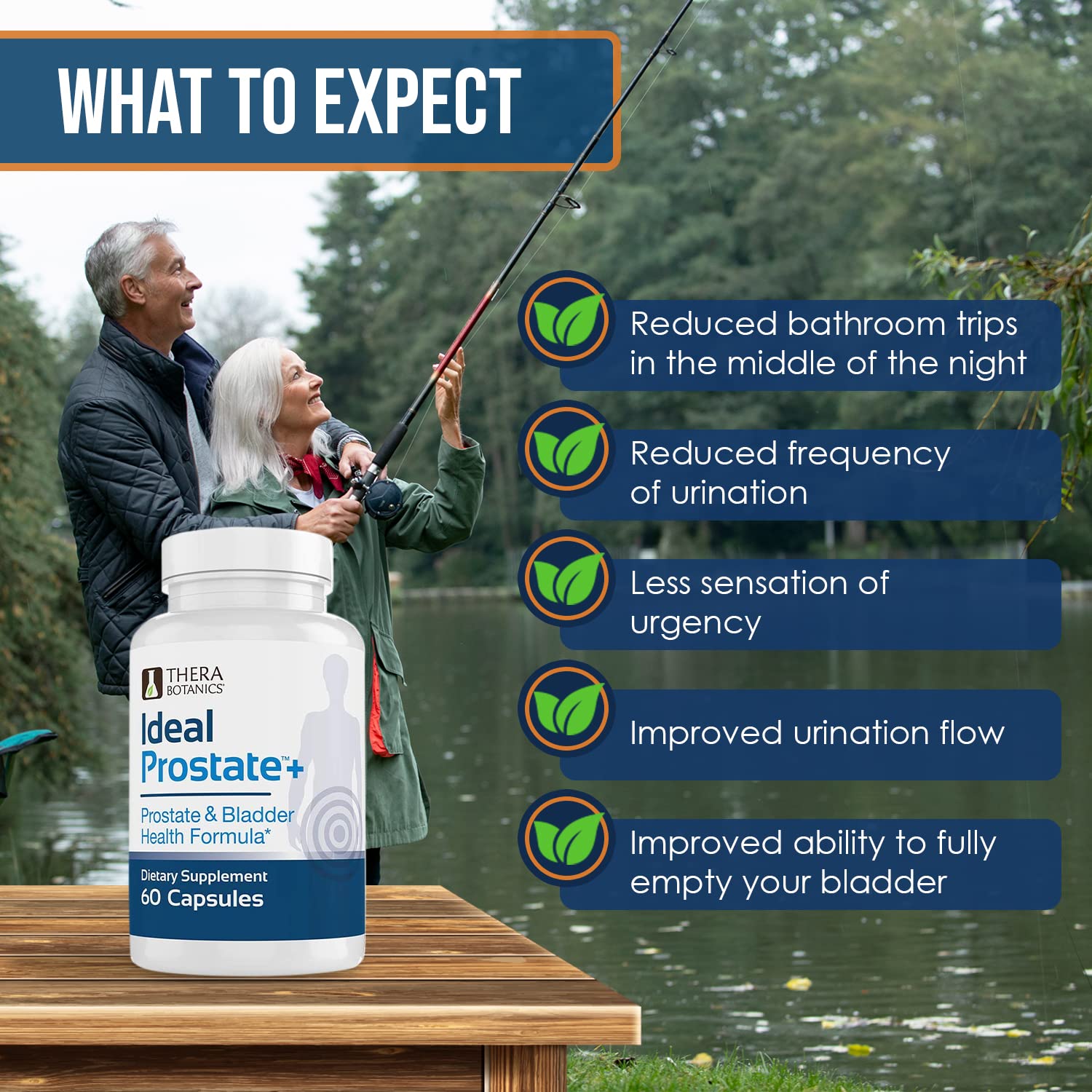 Therabotanics Ideal Prostate Plus ingredients blend featuring saw palmetto and lycopene.