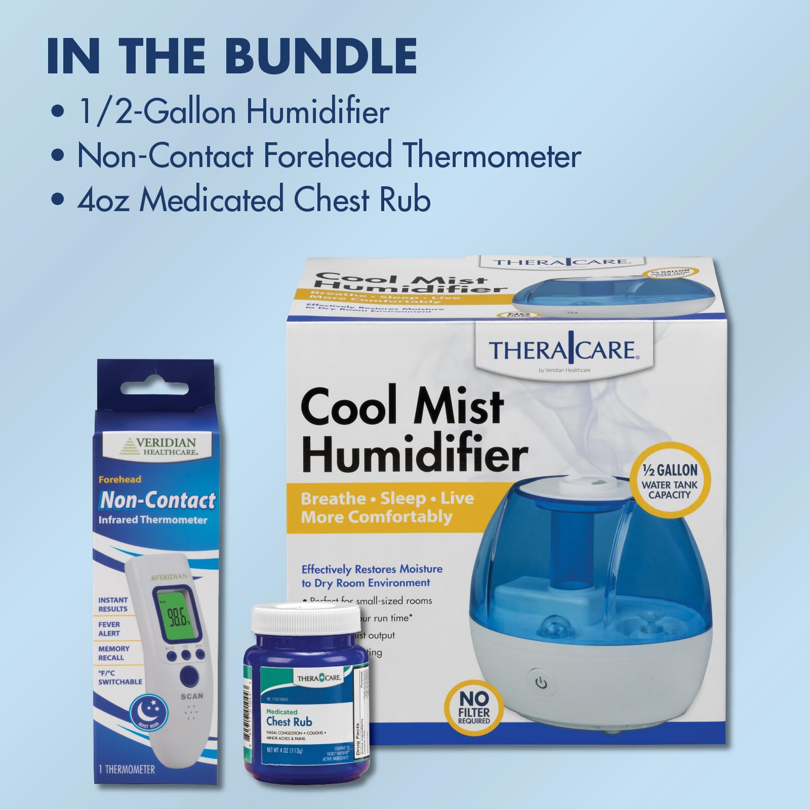 Thera Care Seasonal Relief Bundle box showing complete cough and cold care set
