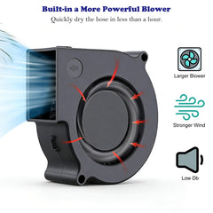 Theradaily CPAP hose dryer in use drying standard tubing quickly and evenly