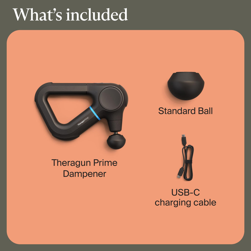 TheraGun Prime Bluetooth app enables guided routines and personalized plans.