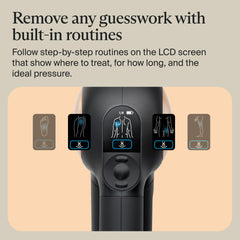 TheraGun Sense app interface enables personalized routines on the go.