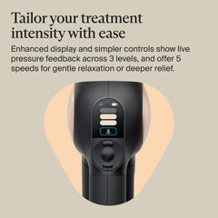 TheraGun Sense live pressure feedback guides safe, confident use.