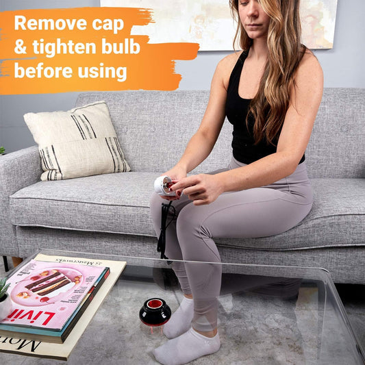 Theralamp handheld infrared heating wand for post-workout comfort and mobility.
