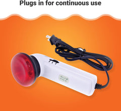 Theralamp localized heat treatment provides gentle warmth to sore areas.