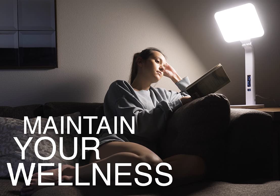 TheraLite Aura Qi desk-lamp use option for bright workspace.