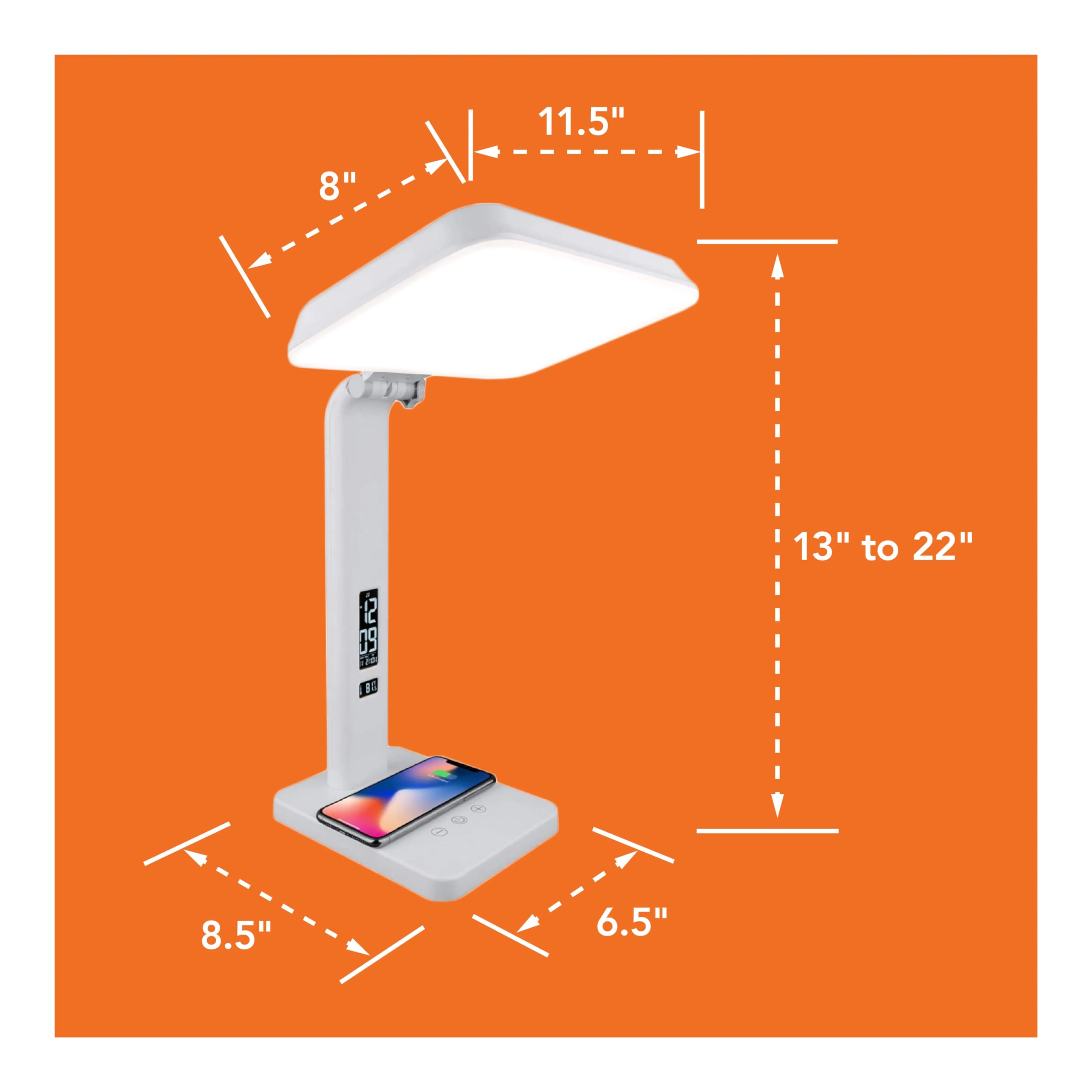 TheraLite Aura Qi UV-free glare-free desk lighting in action.