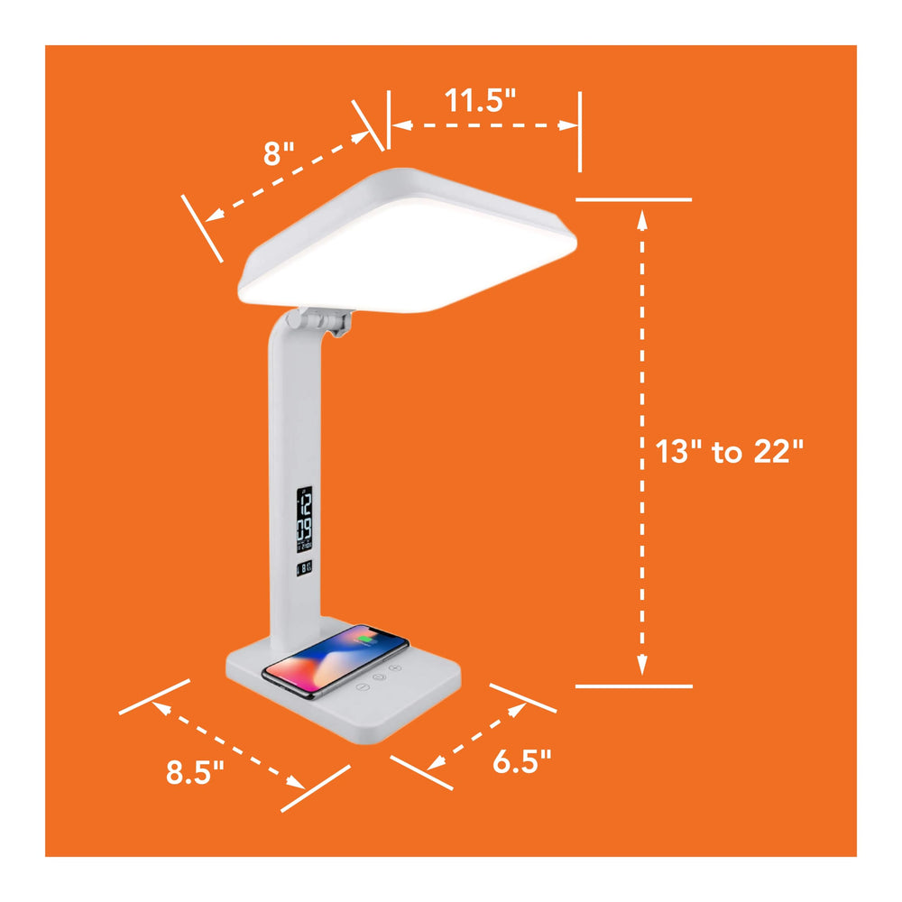 TheraLite Aura Qi UV-free glare-free desk lighting in action.