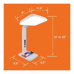 TheraLite Aura Qi UV-free glare-free desk lighting in action.