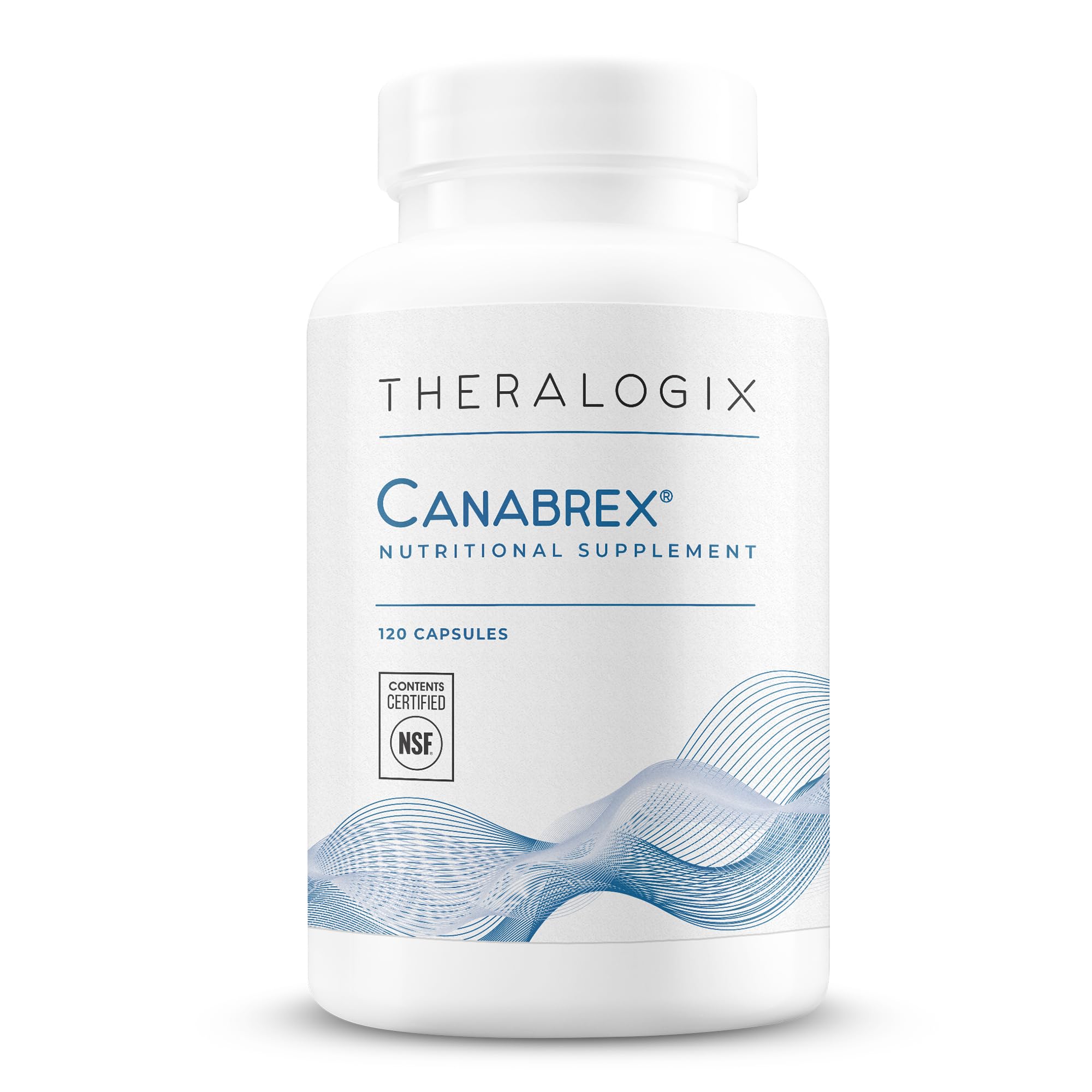 Theralogix Canabrex bottle on a nightstand supporting joint comfort and restful sleep.