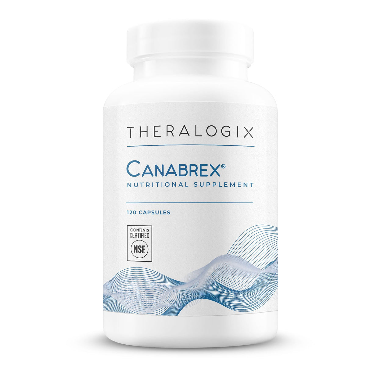 Theralogix Canabrex bottle on a nightstand supporting joint comfort and restful sleep.