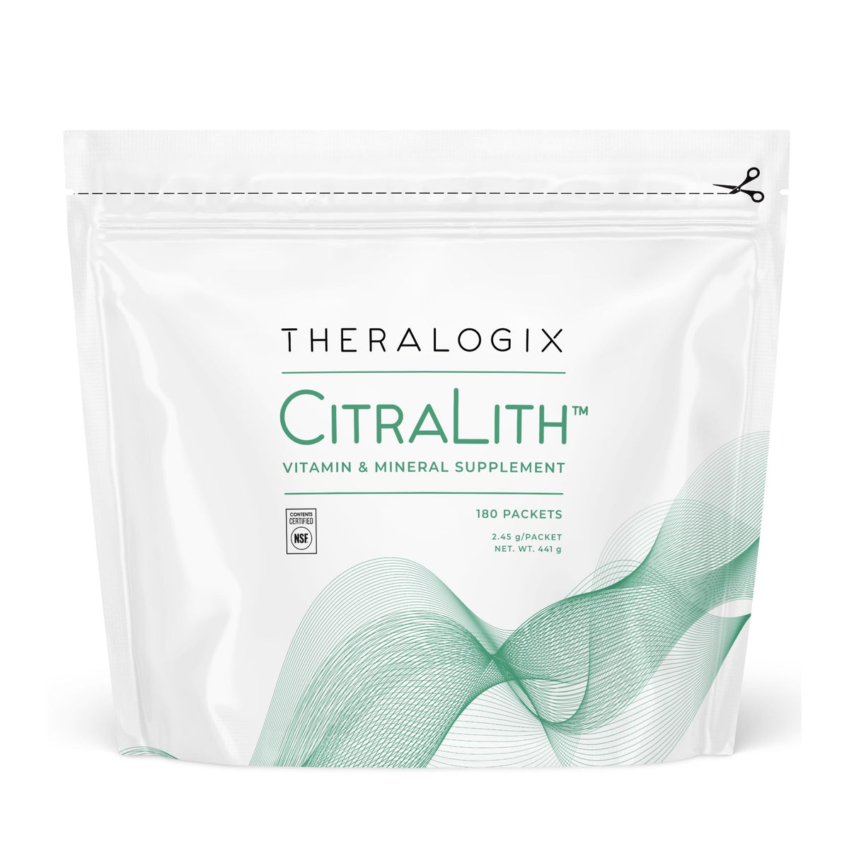 Theralogix Citrilith bottle and packets for daily kidney support